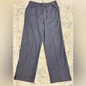 St John Sport size medium gray linen blend pants
